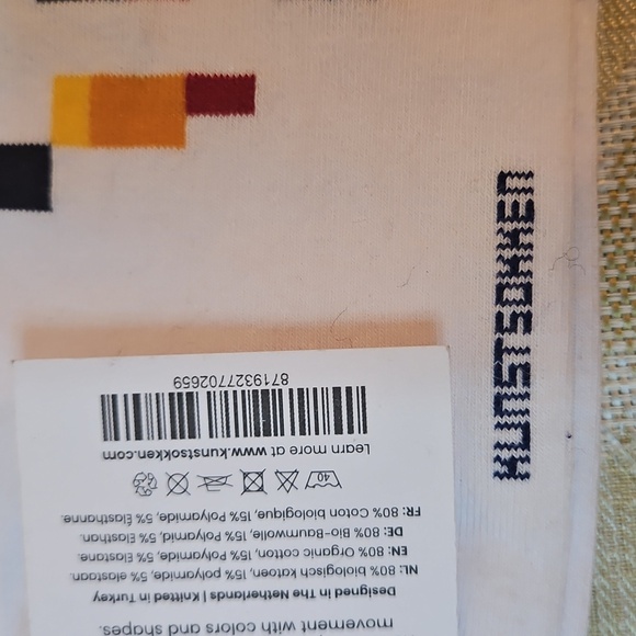 Kunstsokken Colorful Geometric Organic Netherland Socks Sz. L 10-13 - Picture 5 of 6